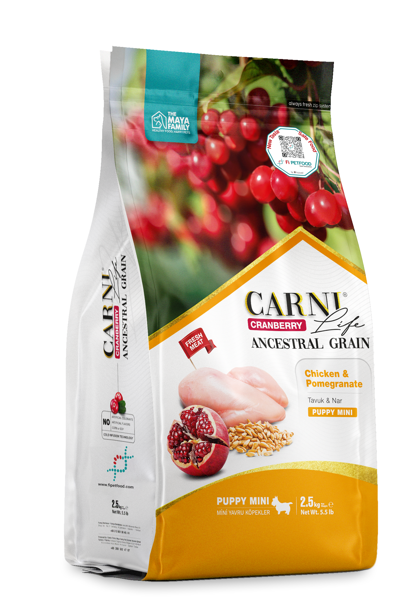 CARNI LIFE CRANBERRY ANCESTRAL GRAIN DOG CHICKHEN & POMEGRANATE PUPPY MINI